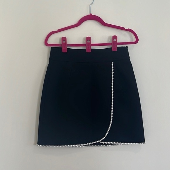 Sandro Vicky Embellished Wrap Mini Skirt 2/M - Picture 4 of 6